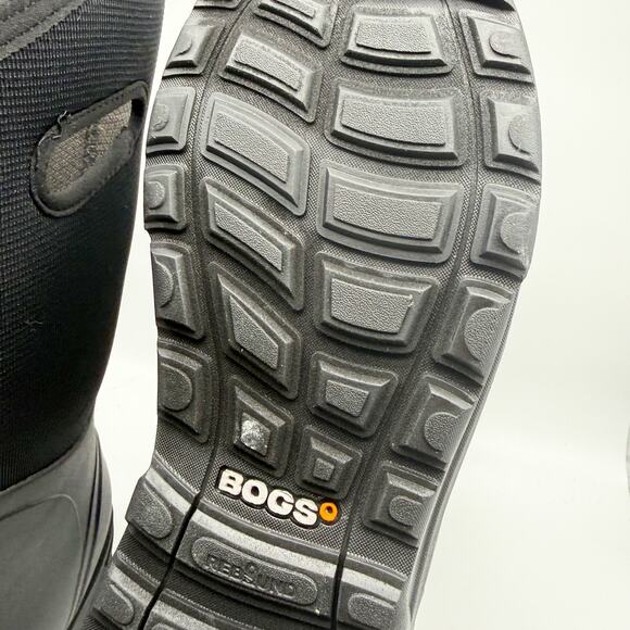 Bogs Mens Bozeman Tall Boots US 12 EU 45 Black Waterproof Pull On NIB main image 9